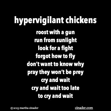 hypervigilant chickens